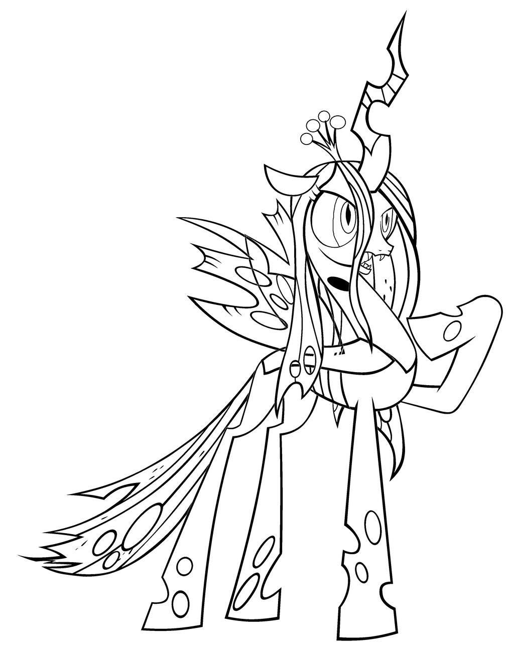 queen chrysalis and fluffle puff coloring pages - photo #41
