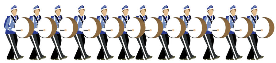 twelve drummers drumming