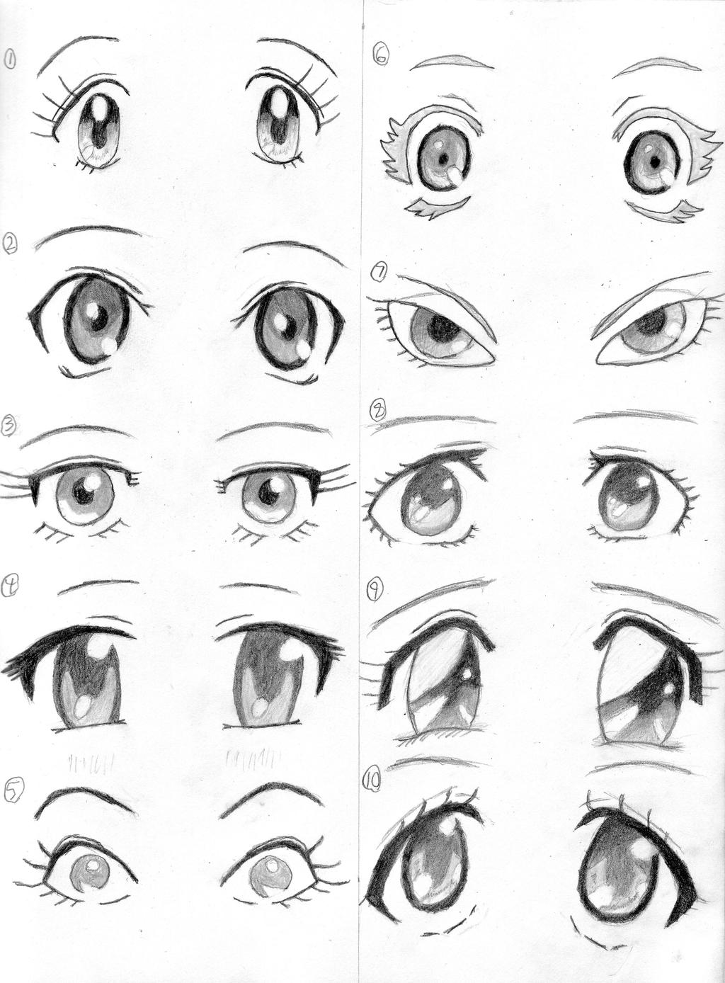 Cute Anime Girl Eyes Drawing gambar ke 6