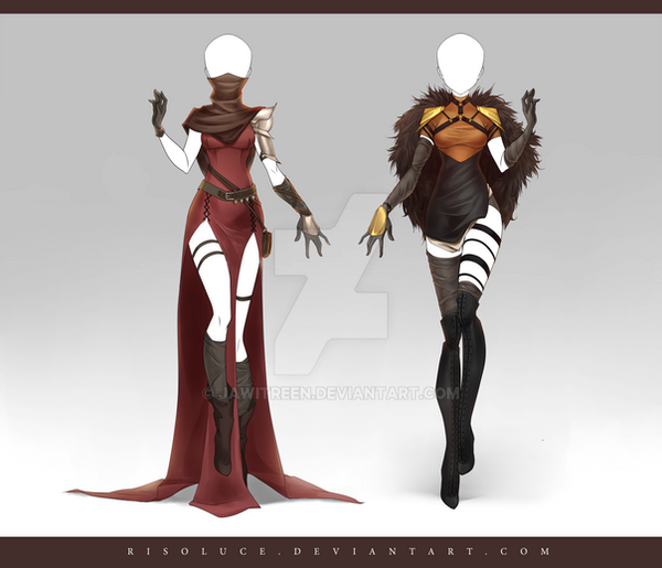 (CLOSED) Adoptable Outfit Auction 215 - 216 by JawitReen
