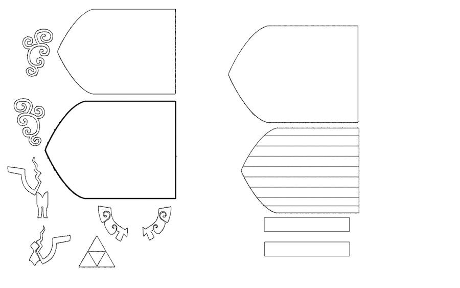 zelda shield and sword coloring pages - photo #24