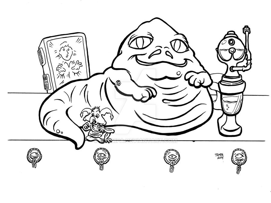 Jabba The Hut - Free Colouring Pages