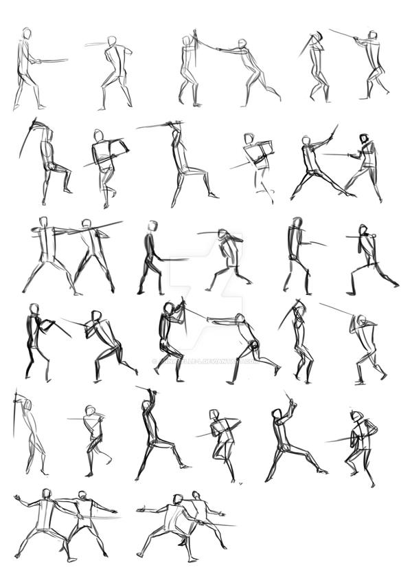 Sword Fighting Poses by annabellel on DeviantArt