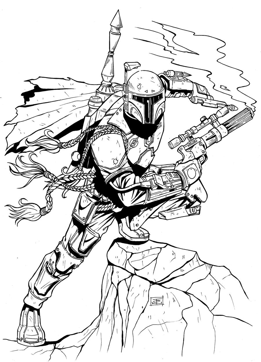 jango and boba fett coloring pages - photo #17