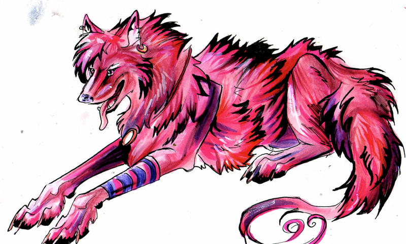 Pink Wolf by Lucky978 on DeviantArt