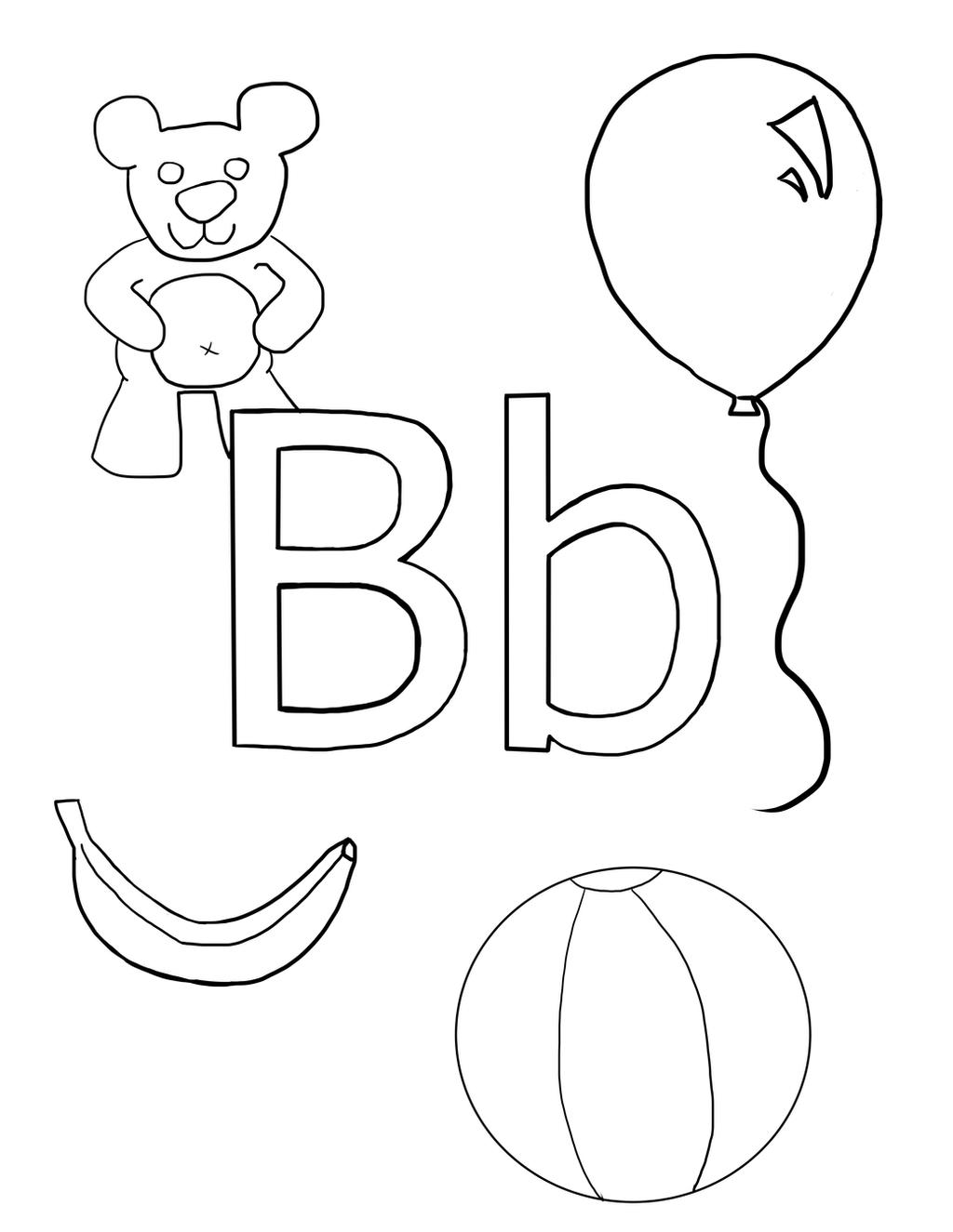Letter B coloring sheet by AudioBot11 on DeviantArt