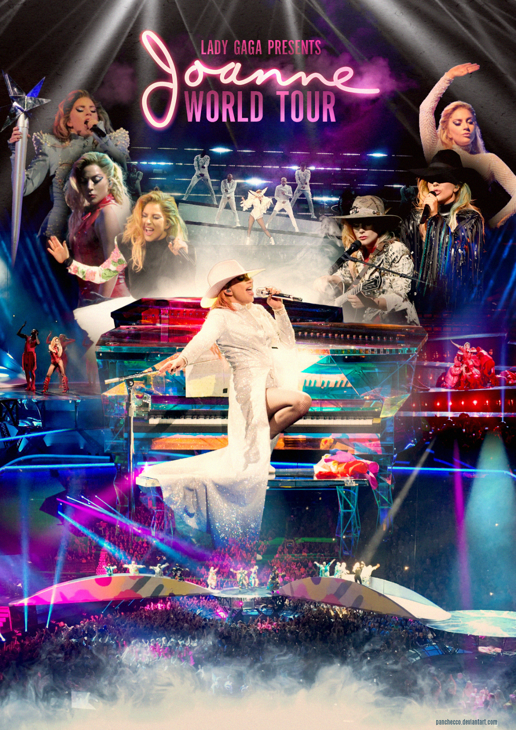 Lady Gaga Presents The Joanne World Tour Poster By Panchecco On Deviantart