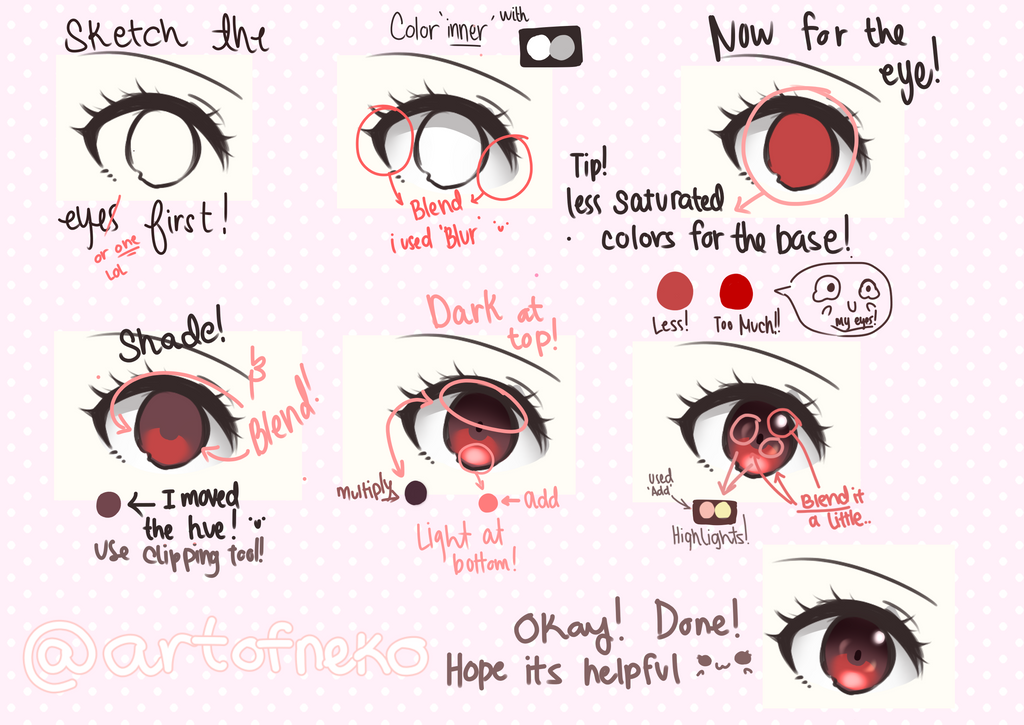 Download Eye coloring tutorial by AyamiNekota on DeviantArt