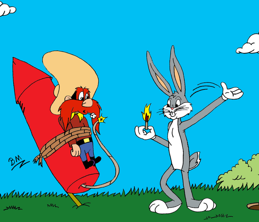 yosemite_sam_and_bugs_bunny_by_brunao2-d3eiyrf.png