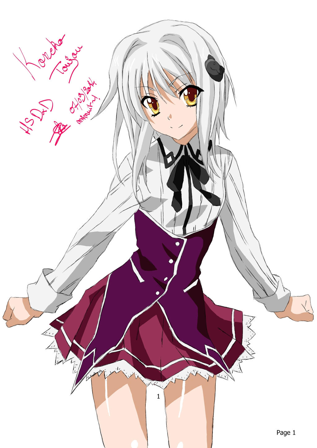 High School DxD - Toujou Koneko Render 22 - Anime - PNG Image (Without background)