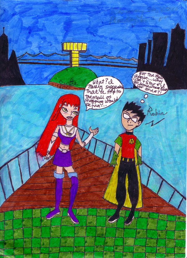 Teen Titans-Starfire And Robin By Stargirl7 On Deviantart-5866