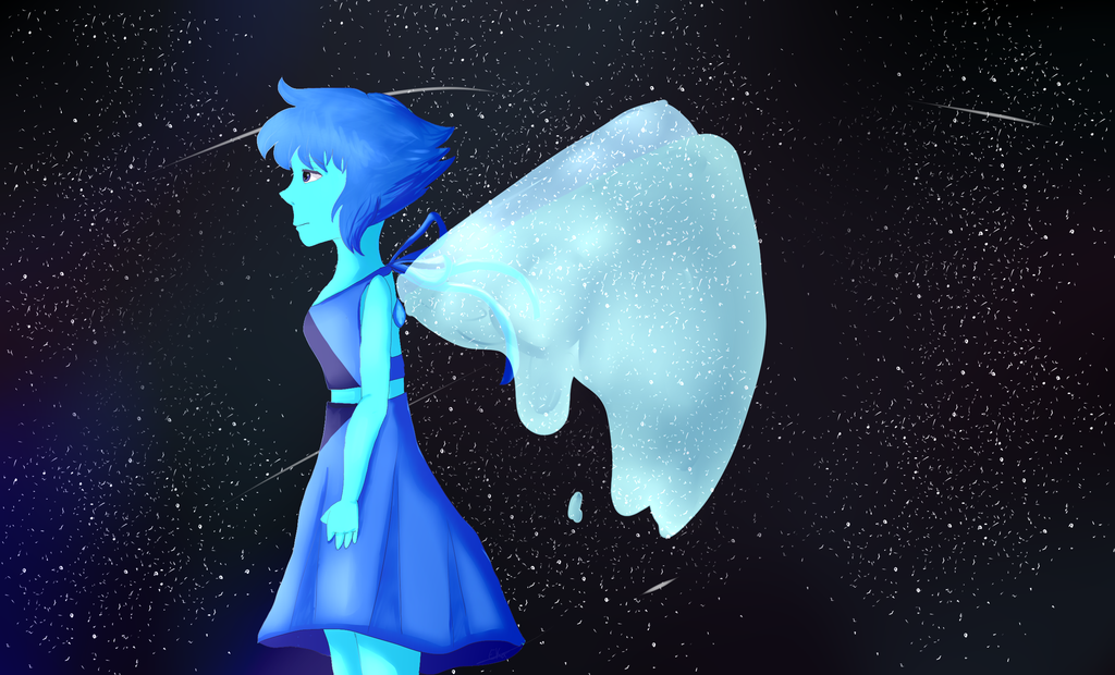 I don't draw a lot of fan art but  I love steven Universe so muuuuuuch  and Lapis is one of my favorite character, she has something special So here is Lapis lazuli frome steven universe ...