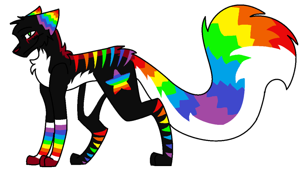 Rainbow Foxwolf Auction Over By Forestantlers On Deviantart