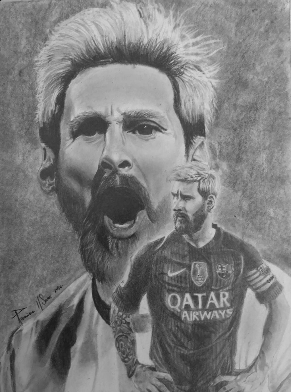 Graphite drawing of Lionel Messi by praiseisaac on DeviantArt