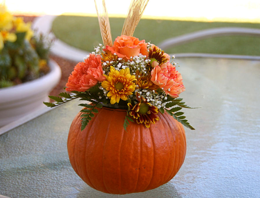 Pumpkin Flower Arrangement by Dewheart85 on DeviantArt