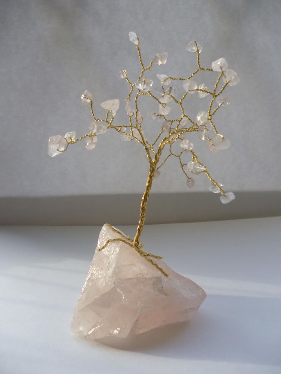 Rose quartz gem tree by Ilyere on DeviantArt