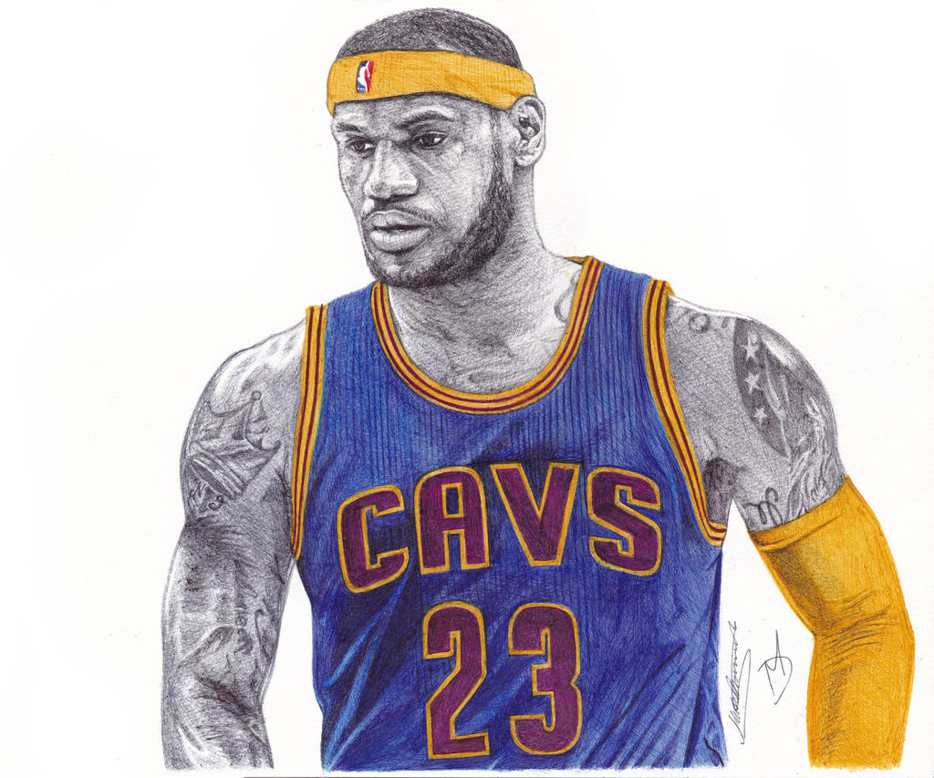LeBron James Ballpoint Pen Drawing by demoose21 on DeviantArt
