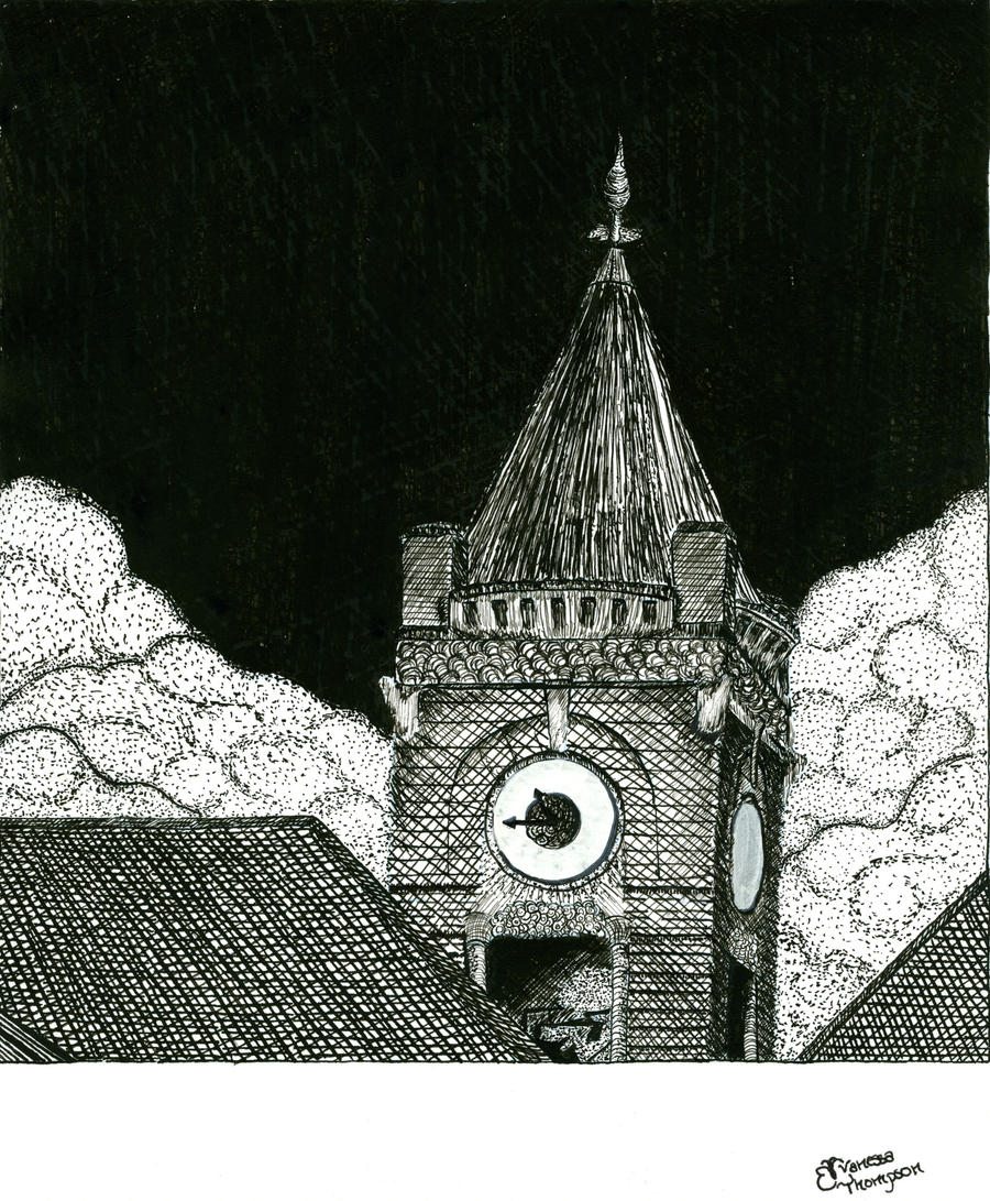 Pen and Ink Building by Vanessa-J-Thompson on DeviantArt