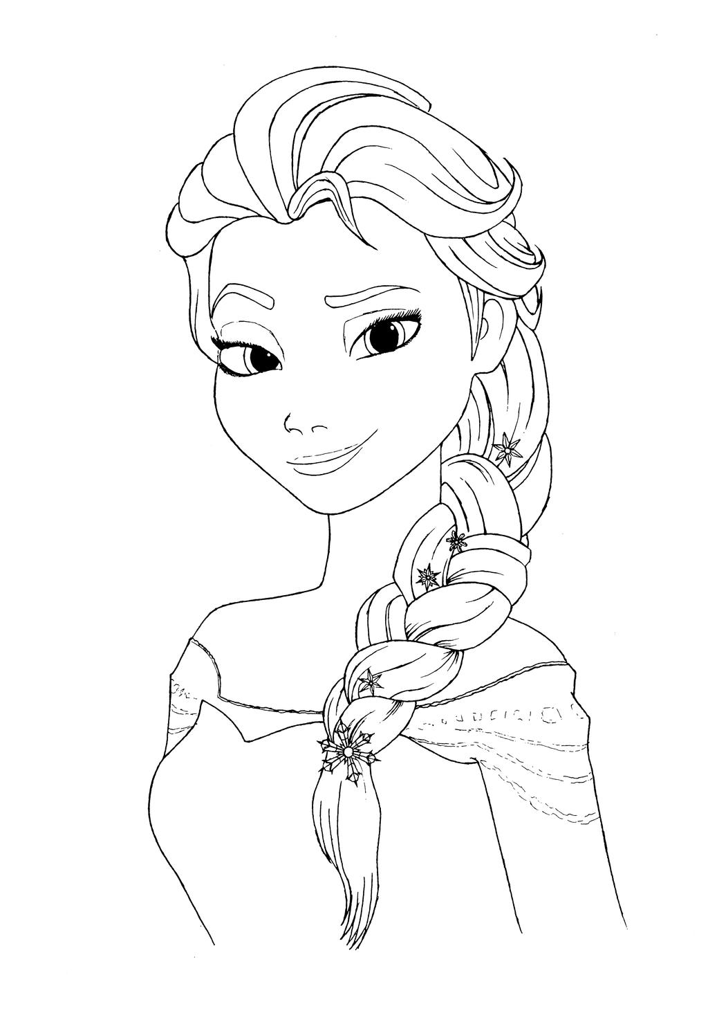 Elsa coloring page by Mortusk on DeviantArt