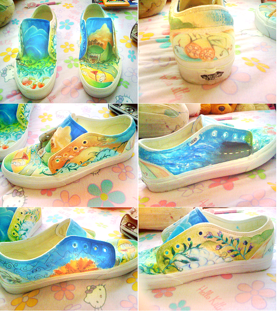 Painted some Vans Shoe :3 by yune-d on DeviantArt
