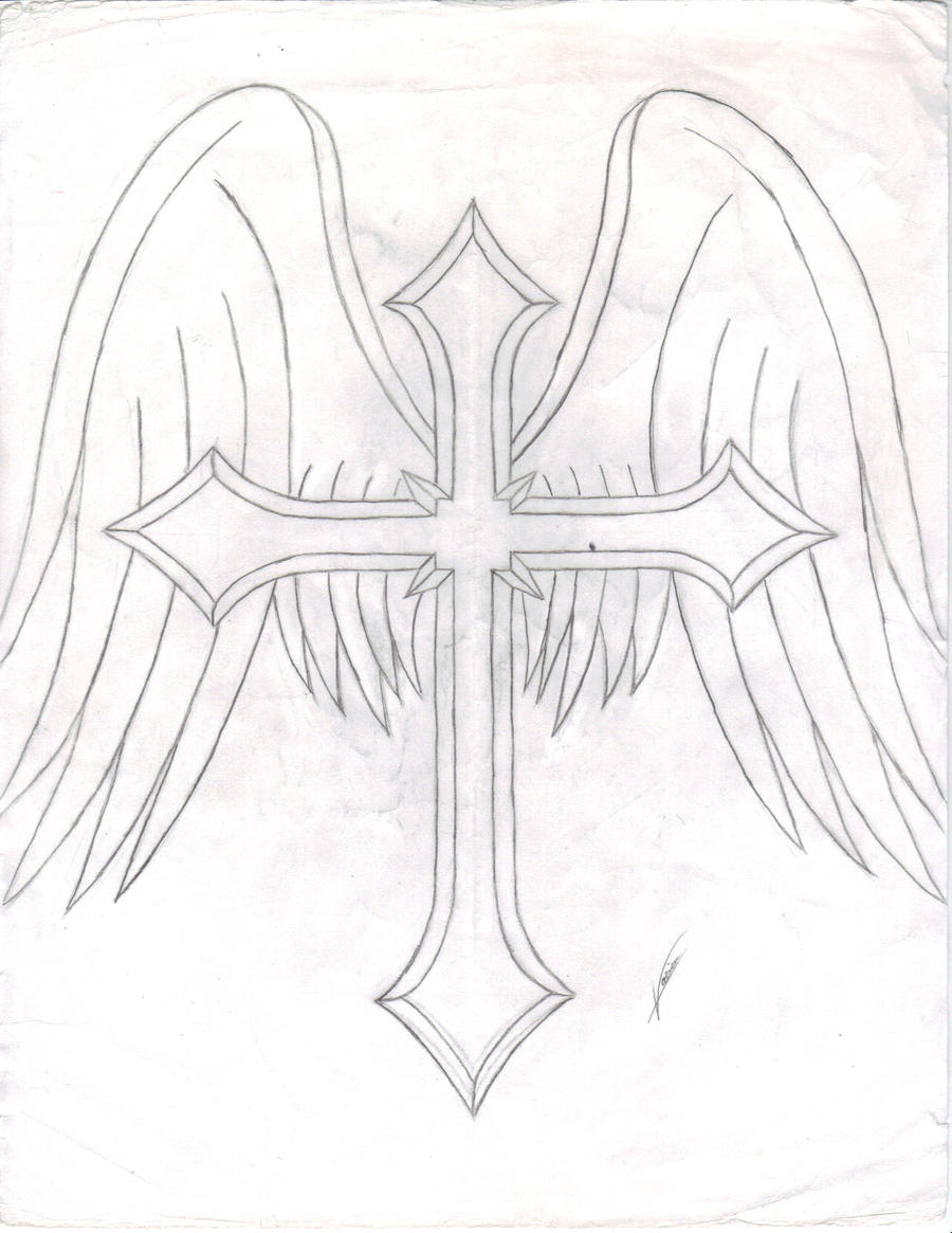 cross with wings by blacksacan on DeviantArt