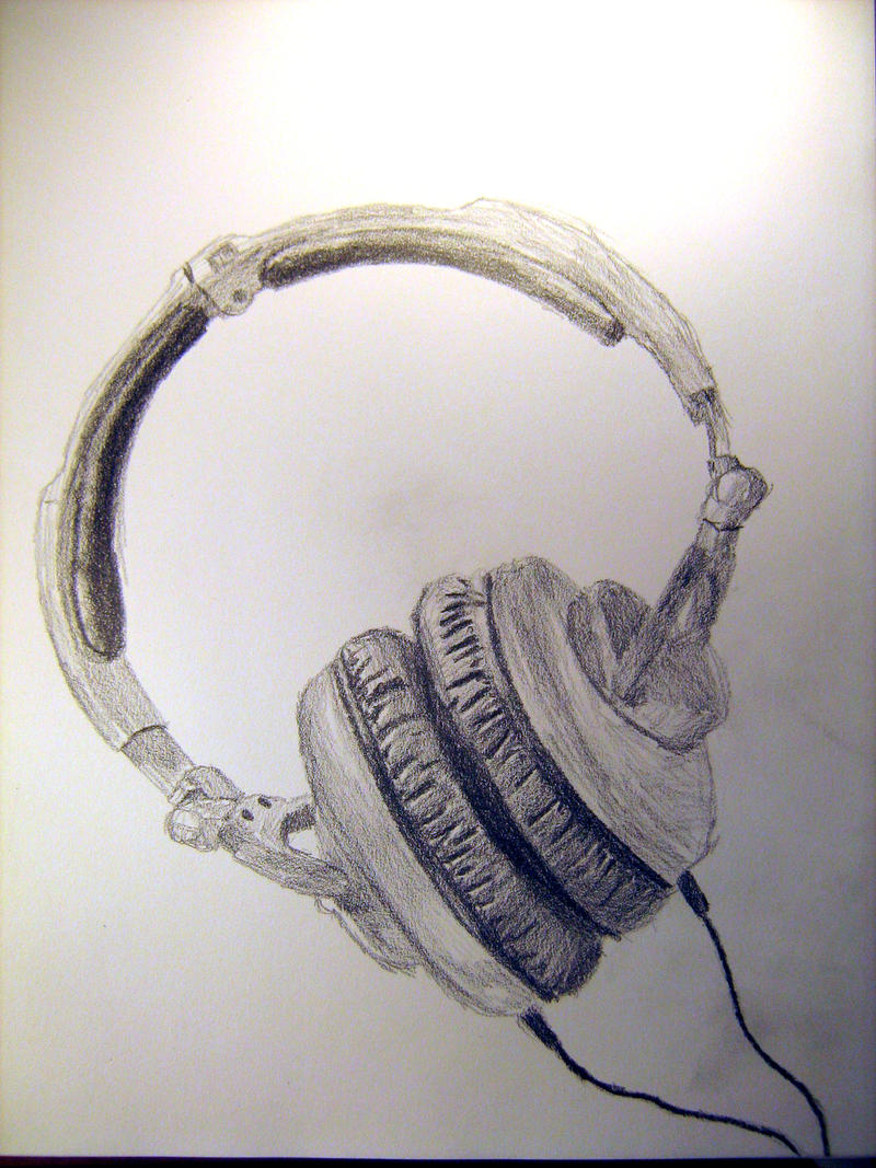 Headphone Sketch 1 by kproductions on DeviantArt