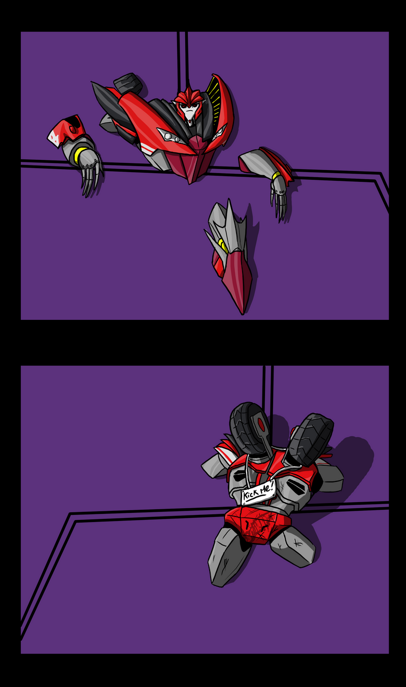 50 Nuances de Knockout Stuck_in_a_wall_by_laserbot-d5hqrkw
