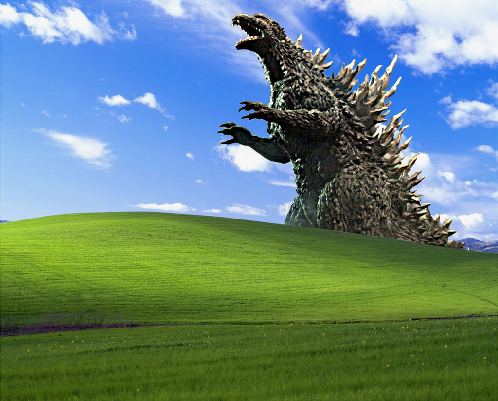 Godzilla Bliss (Windows XP Hills) by DanCar-Deviantart on DeviantArt