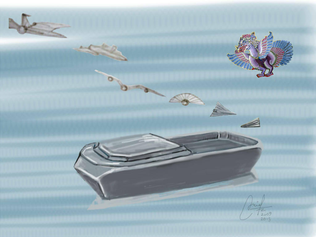 Ilustrasi Kapal Induk Dan Drone Kipas Lipat By Arief1975 On DeviantArt