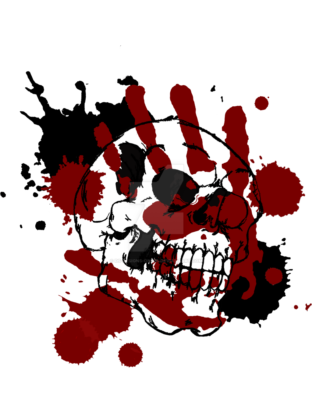 Bloody Skull Design by Ds-Designs-on-DA on DeviantArt