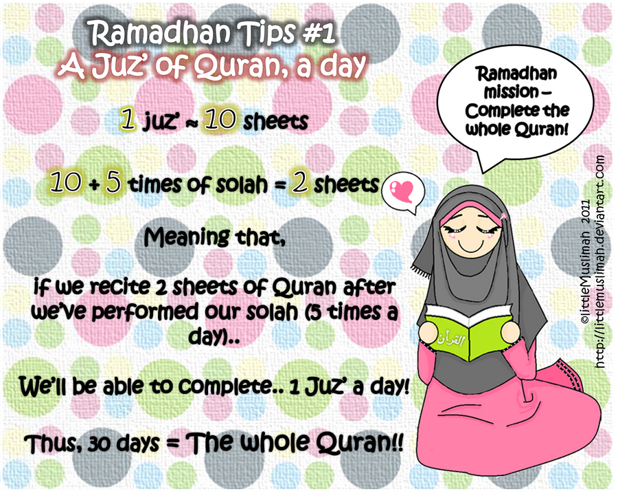 Ramadhan Tips 1 by littleMuslimah on DeviantArt