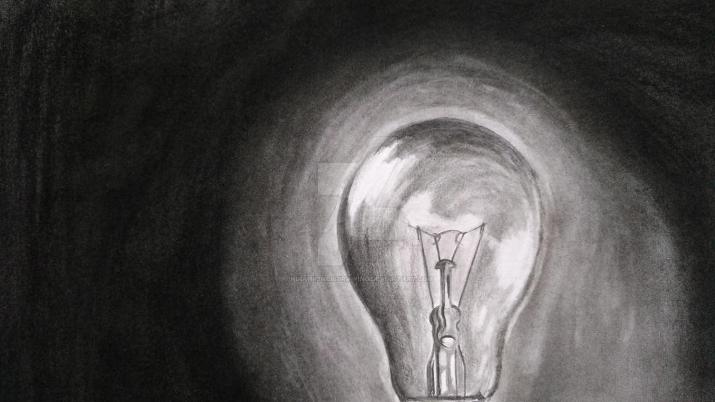 Light Bulb In Darkness by IndianPencilDrawing on DeviantArt