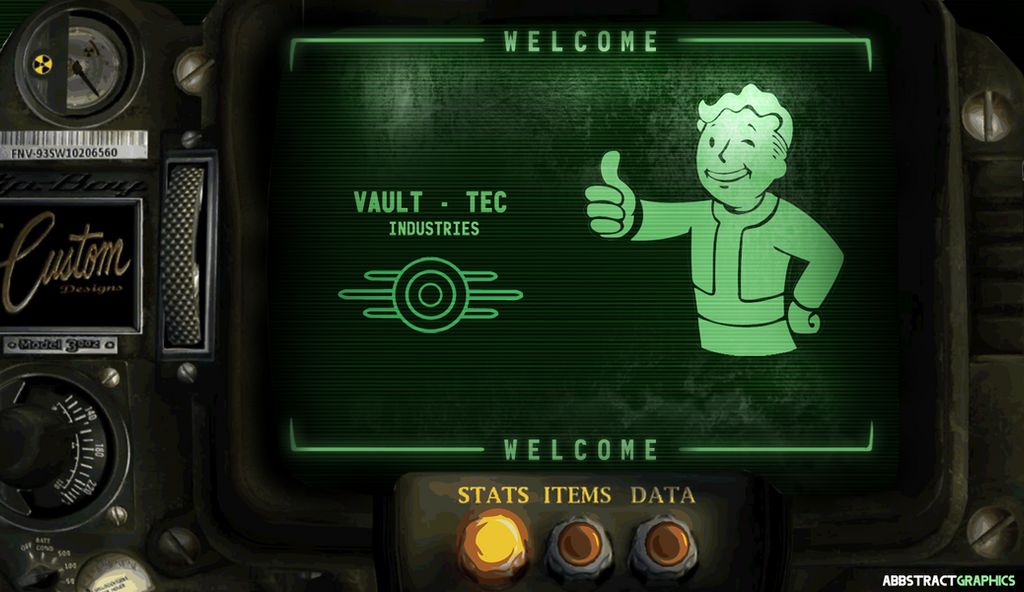 The Custom Pip-Boy 3002 Welcome Screen (Fallout) by ABBSTractGraphics