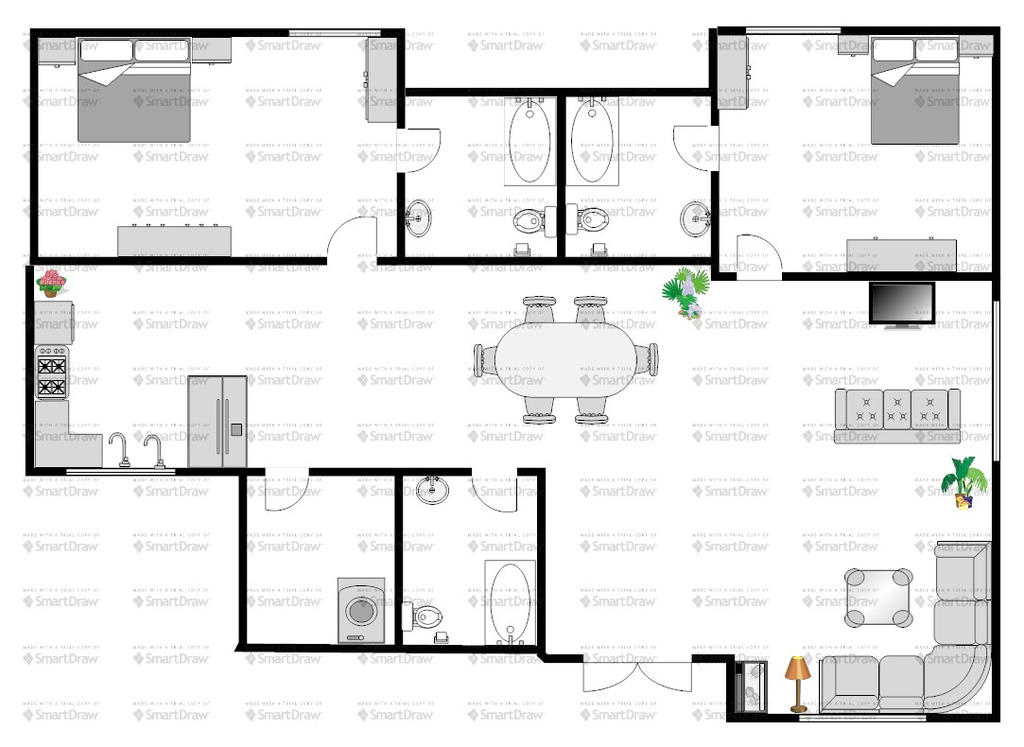  Floor  Plan  of A Single  Storey  Bungalow  by khailaffe on 