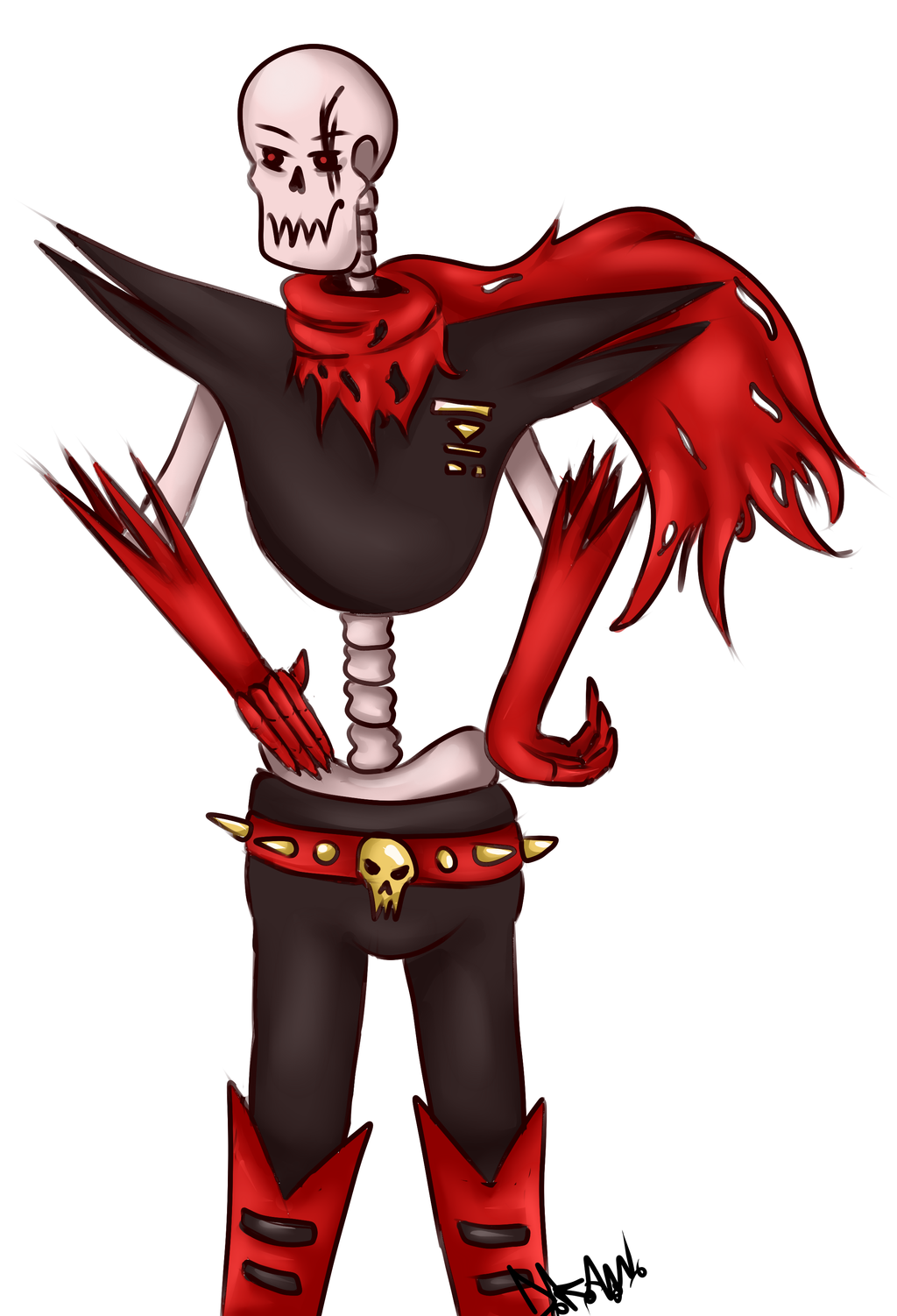 Underfell Papyrus by HowlingWolfBlood75 on DeviantArt