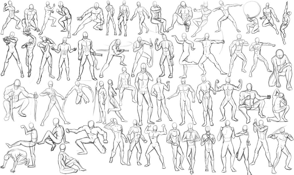 56 Male poses by xFalkenx on DeviantArt
