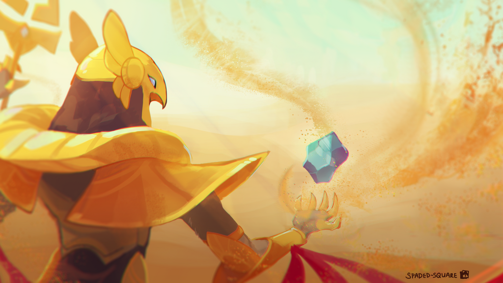 Azir the Sand Birb by spaded-square on DeviantArt
