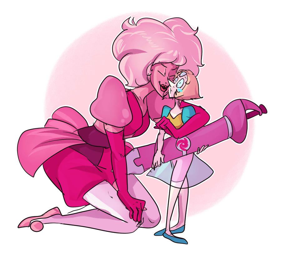 HONESTLY HOW CUTE ARE THESE TWO???? I love Pink Diamond and her design so much and aaaaaaaa young Pearl in the flashback was too pure for this woRLD I wanna dive into Pink's cotton candy hair poof ...