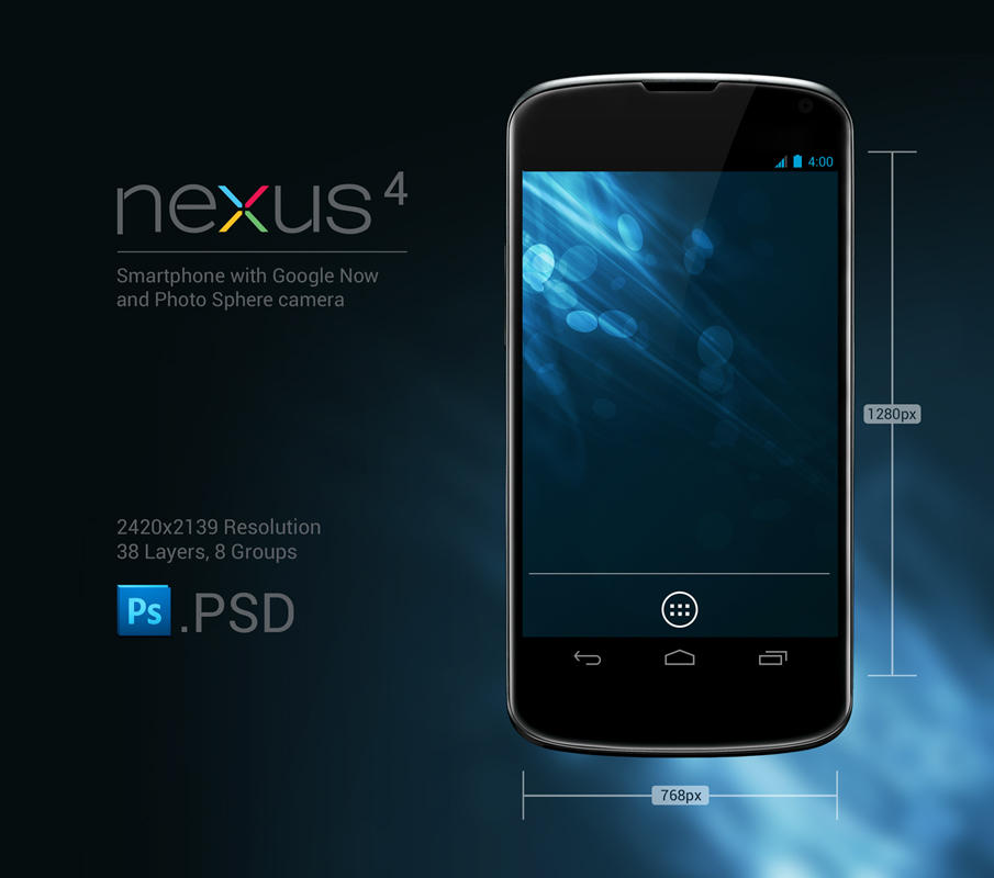 Nexus 4 .PSD by slaveoffear on DeviantArt