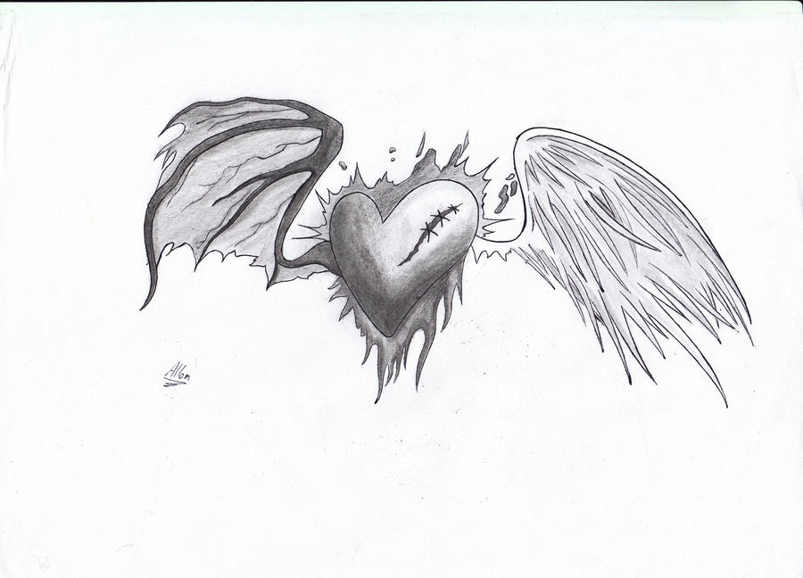 devil and angel heart by ancika17 on DeviantArt
