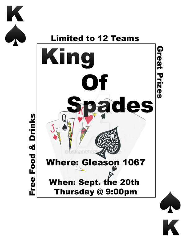 Spades Tournament Flyer by G2B on DeviantArt
