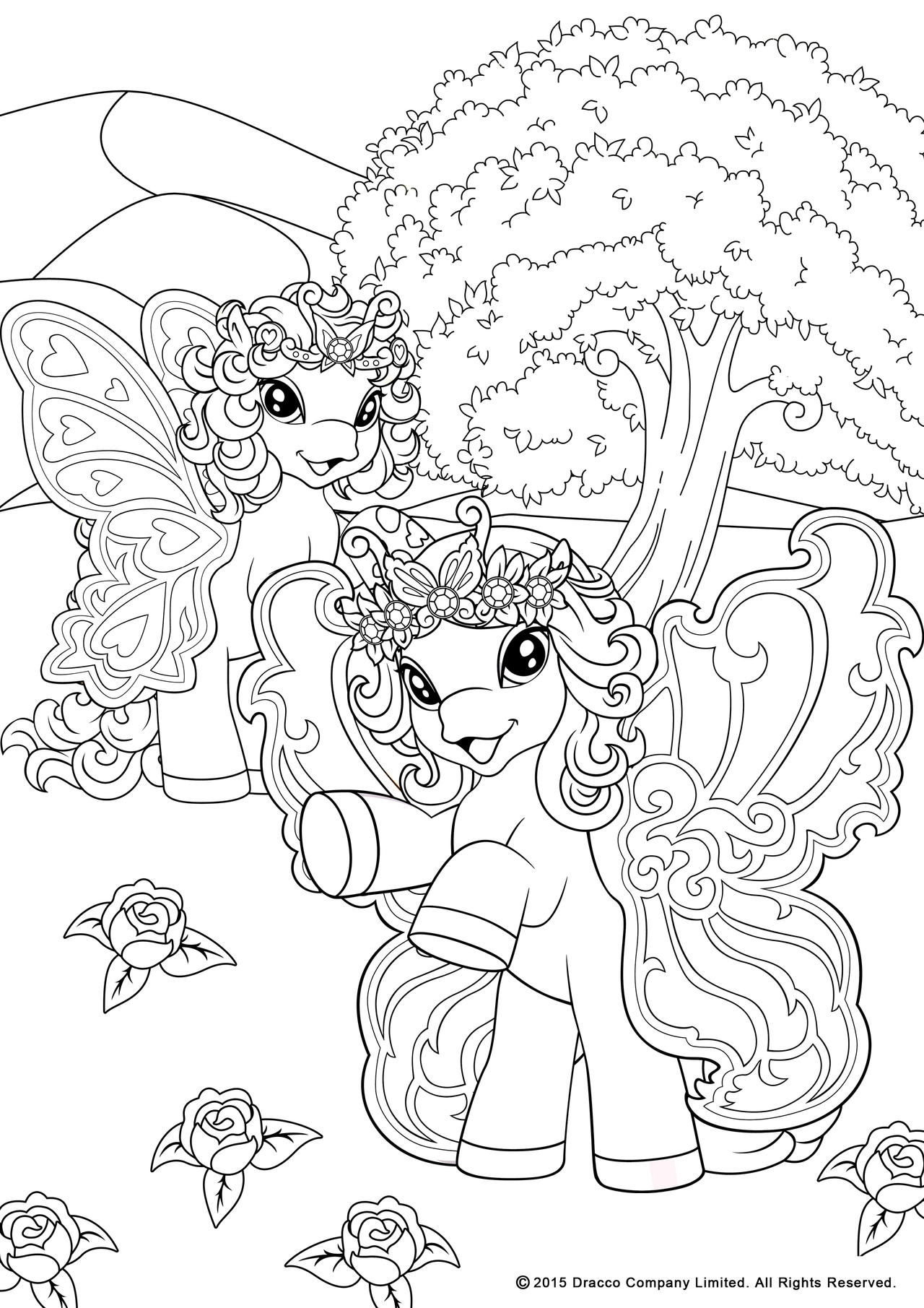 My Filly world pony toys coloring pages butterfly by 