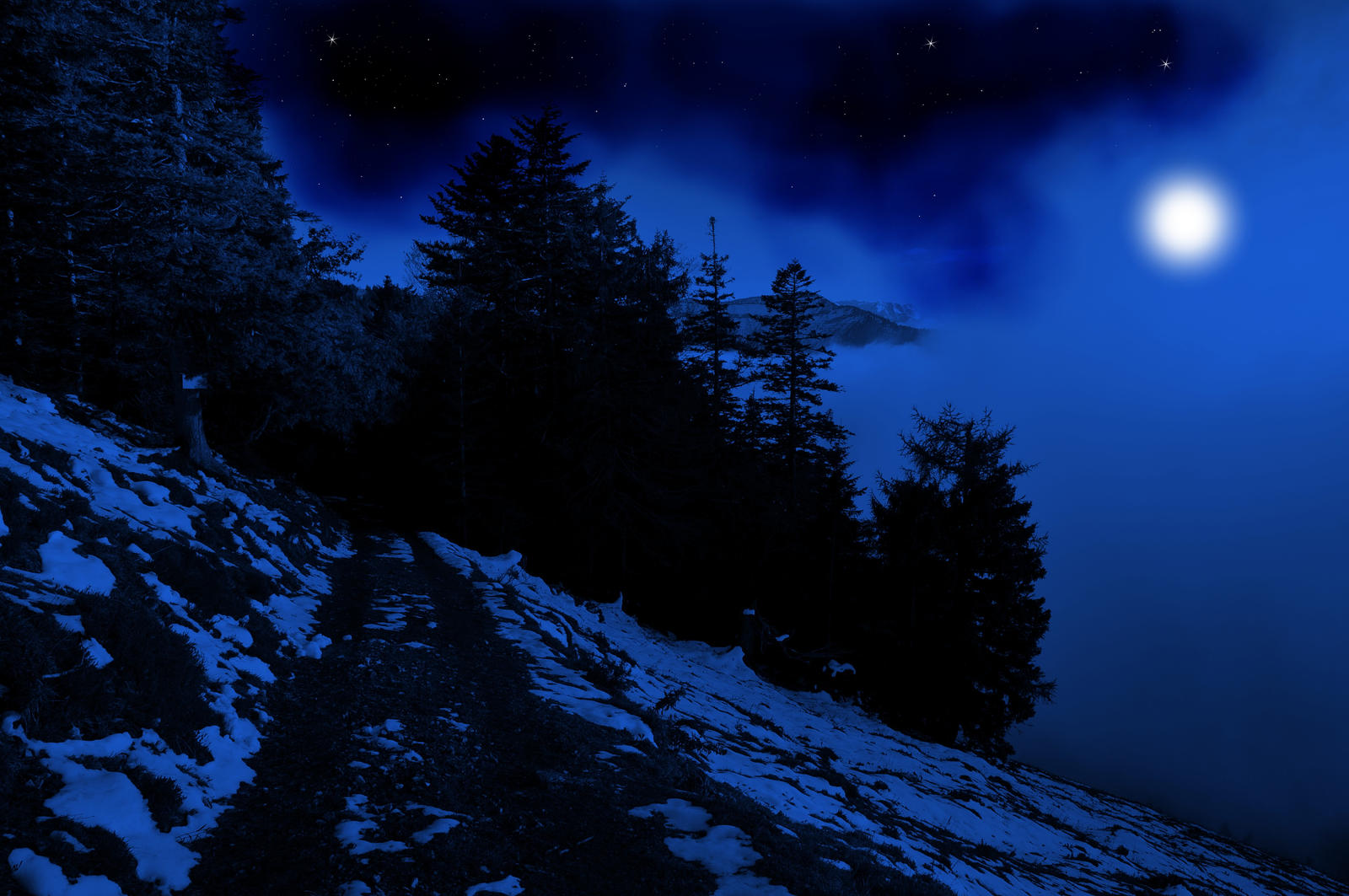 Blue Night Background By Burtn On DeviantArt