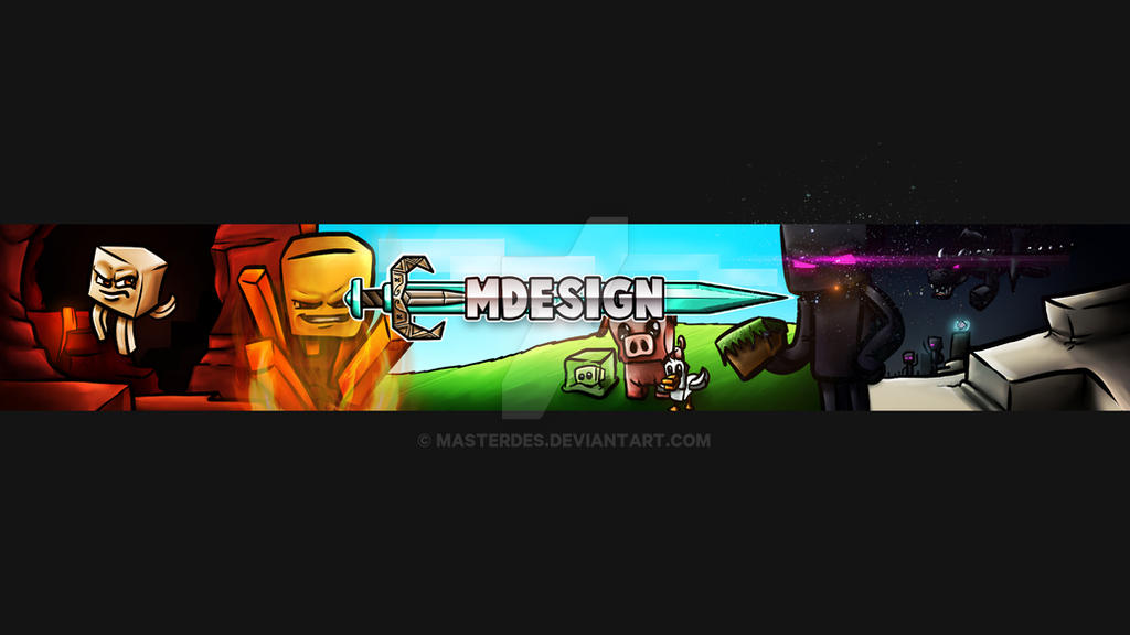 Minecraft YouTube Banner by MasterDes on DeviantArt