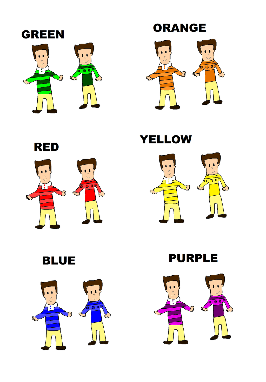 Blue's Clues Joe Color Shirts