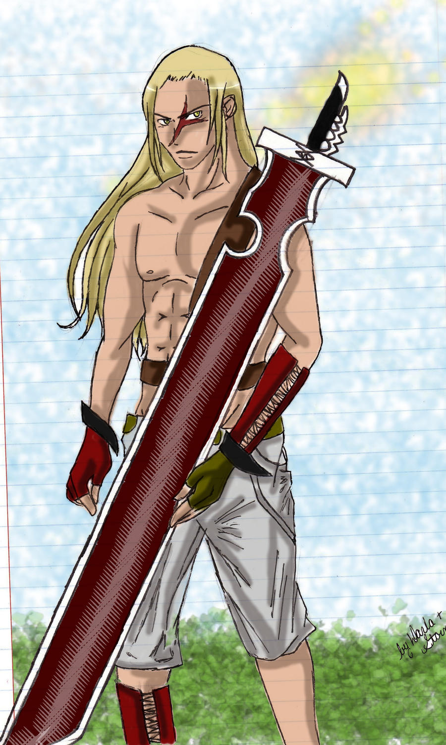 Delinquent Swordsman .Colored. by 0-ViRGiNEViL-0 on DeviantArt