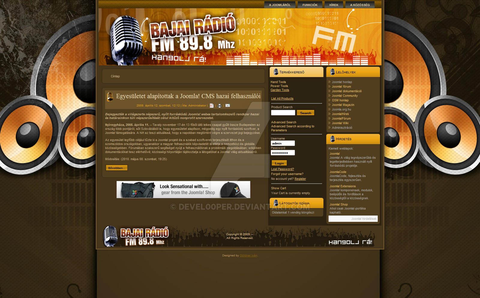 Joomla Web Template Radio St by devel00per on DeviantArt