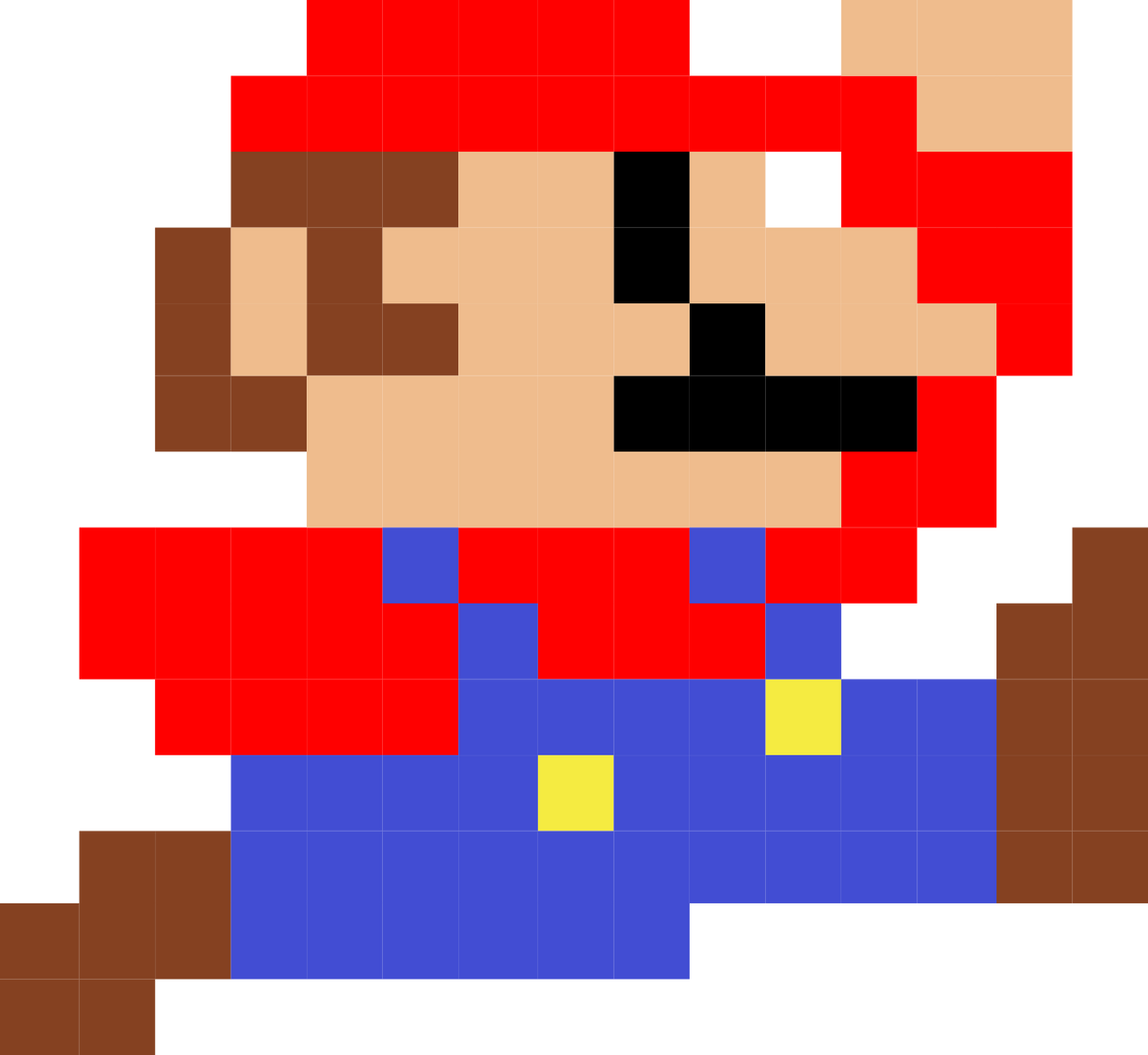 Super Mario Pixel Art Template