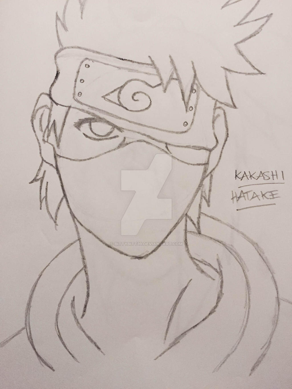 Sketch Kakashi From Naruto By Bittybitt39 On Deviantart