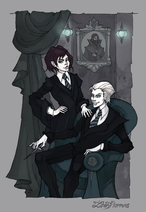 Draco and Pansy by IrenHorrors